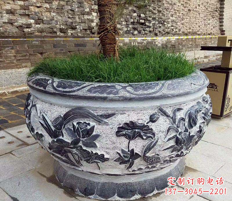 宁夏精美花盆雕塑,点亮你的道路景观
