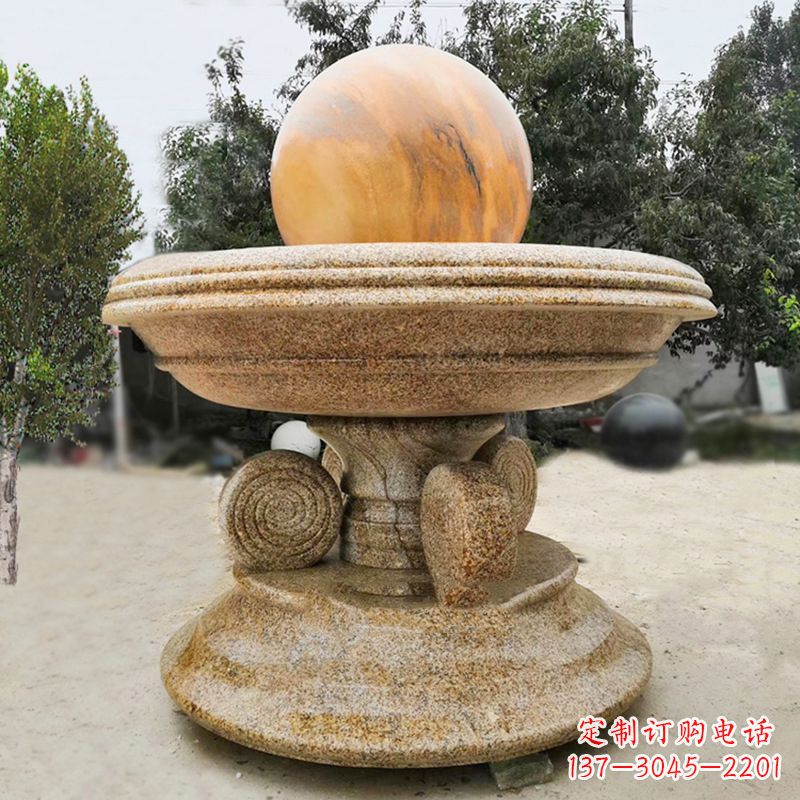 宁夏中领雕塑最具创意的电动风水球雕塑
