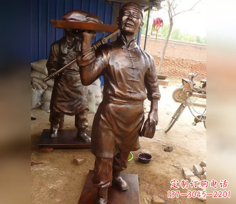 宁夏店小二铜雕,精美绝伦,永传佳话