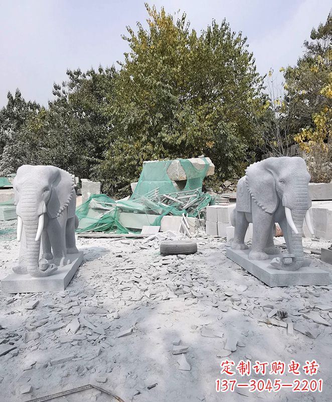 宁夏优雅精美大象石雕