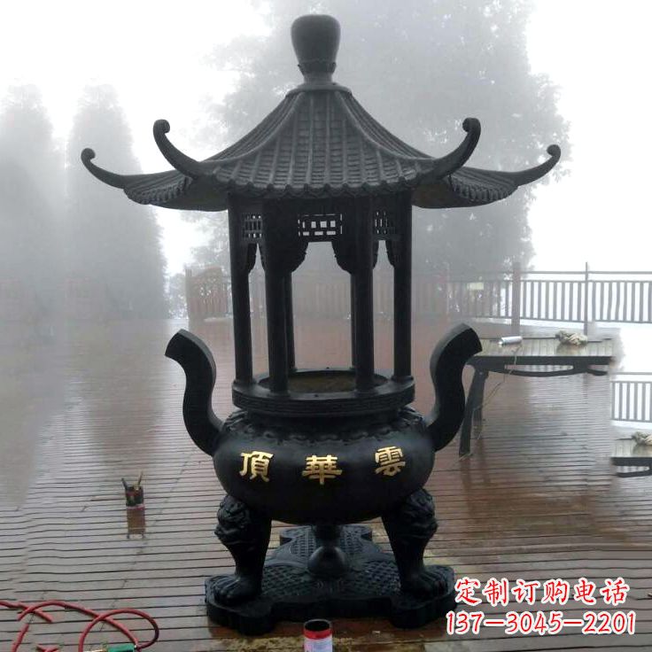 宁夏精美青铜香炉雕塑