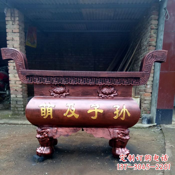 宁夏雕刻铜香炉