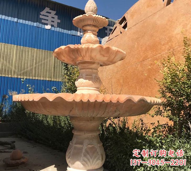 宁夏跌水盆喷泉石雕——精美的喷泉雕塑