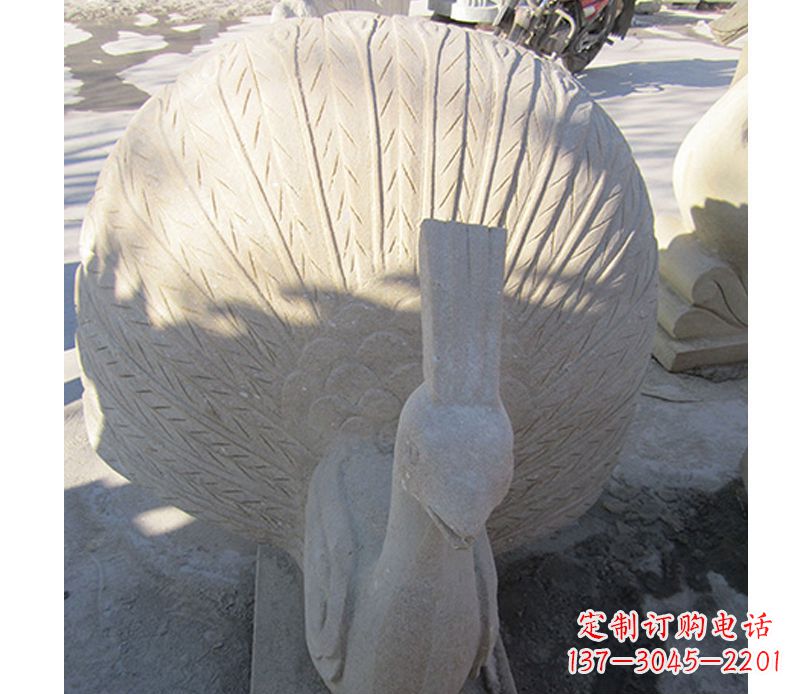 宁夏优雅高贵的孔雀石雕