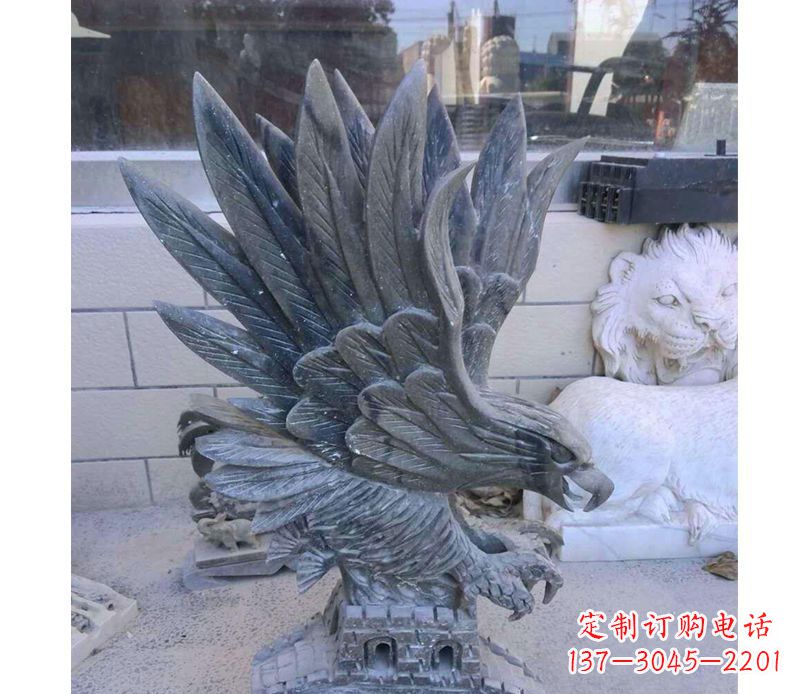 宁夏精致雄鹰石雕,令您的空间瞩目耀眼