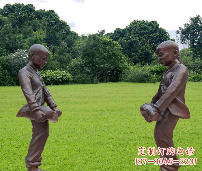 宁夏中领雕塑精致的儿童铜雕雕塑