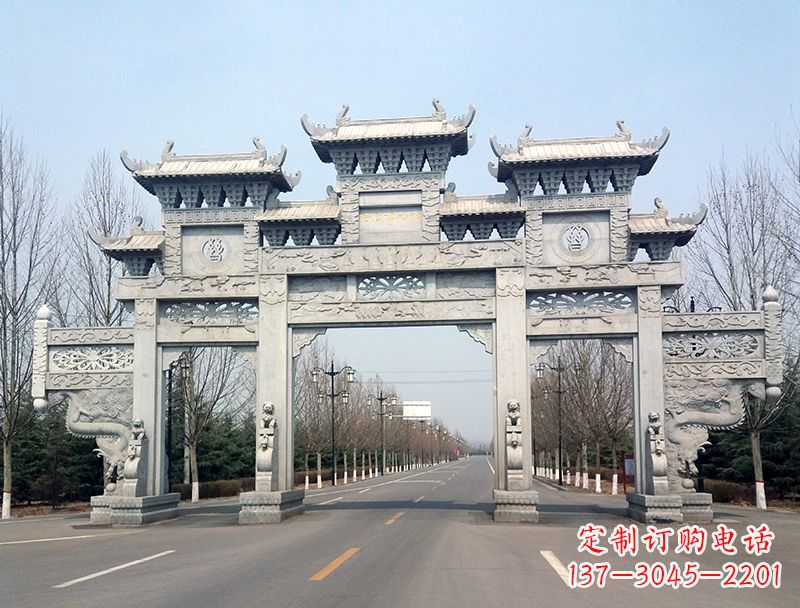 宁夏中领雕塑装饰性牌坊雕塑
