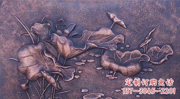 宁夏锻铜荷花雕塑