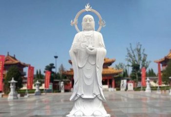 宁夏大理石地藏菩萨雕塑象征佛法的传承