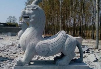 宁夏独角兽雕塑，神兽石雕带你穿越回古老神话中
