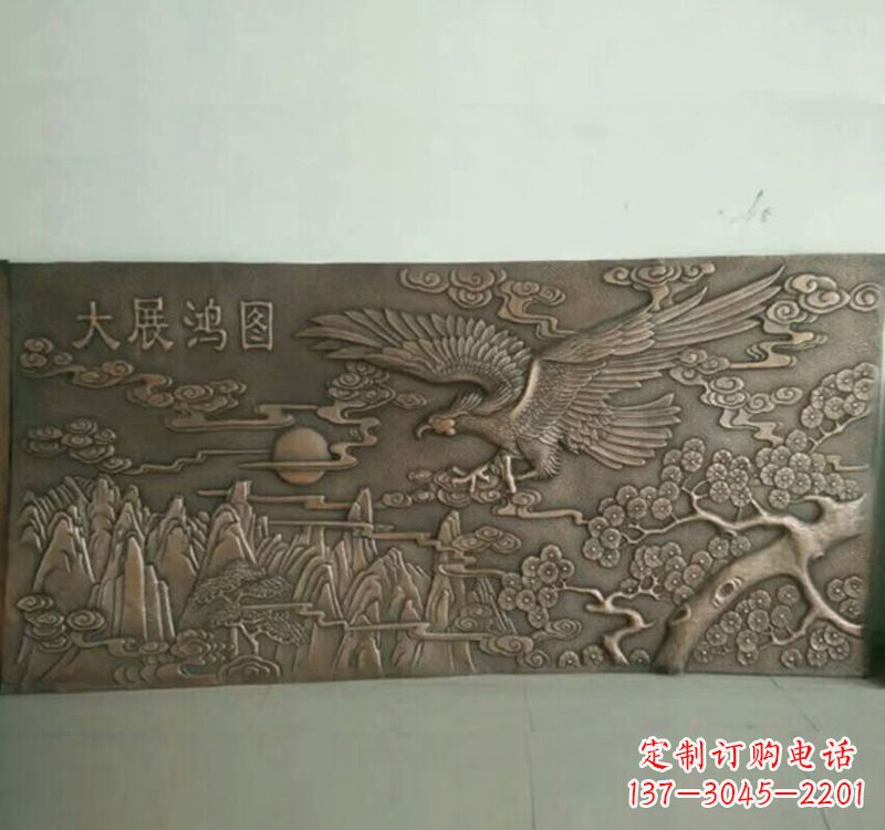 宁夏精致锻铜老鹰雕塑