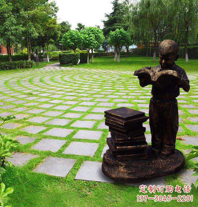 宁夏优雅的儿童雕塑,赋予童真的梦想