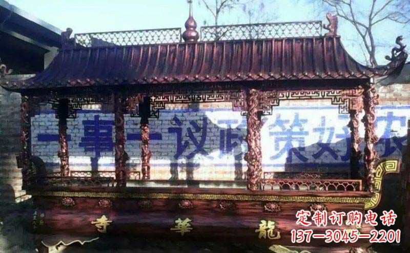 宁夏方形寺庙香炉铜雕塑