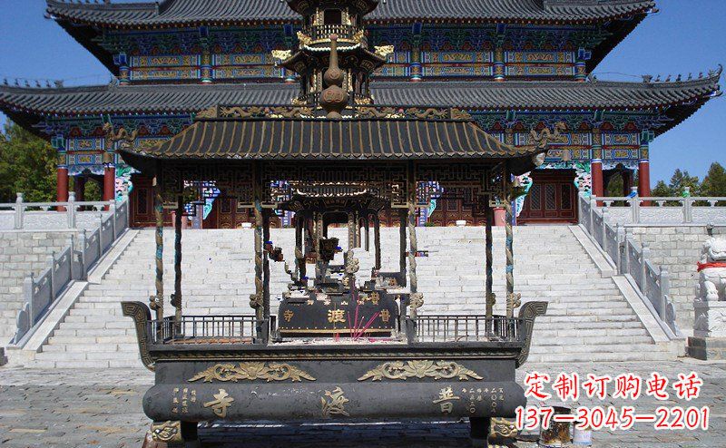 宁夏优雅大气的香炉铜雕