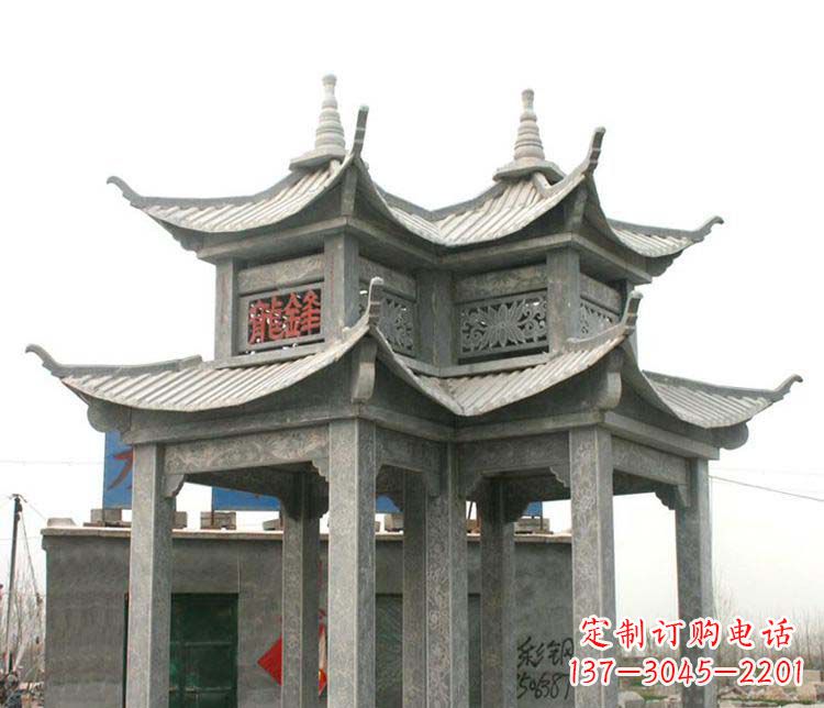 宁夏仿古凉亭石雕艺术品