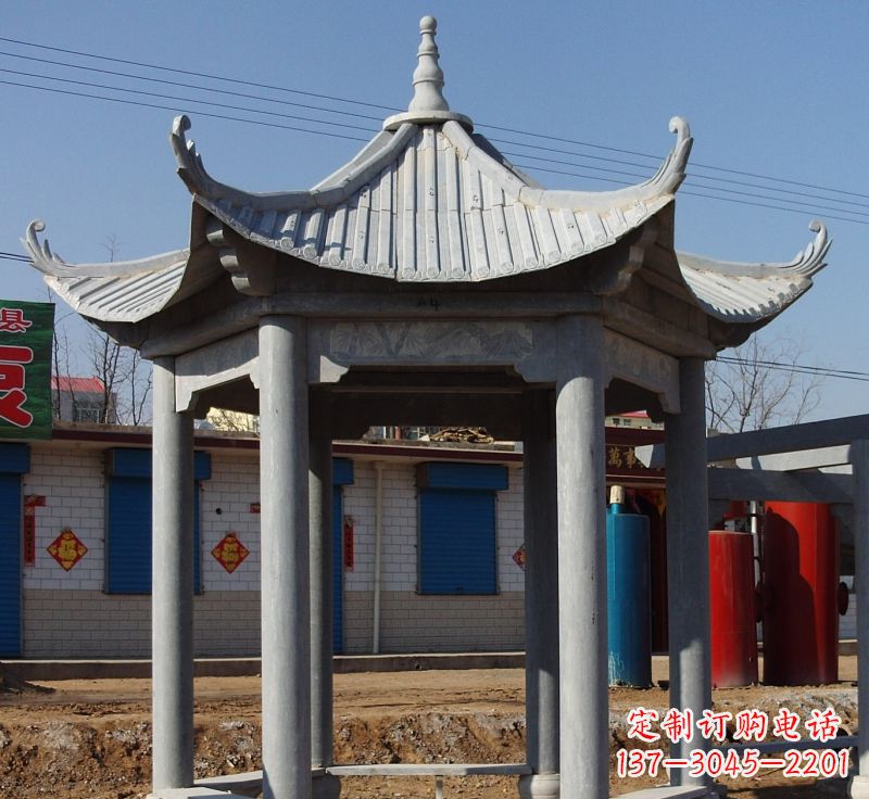宁夏精美仿古石雕凉亭