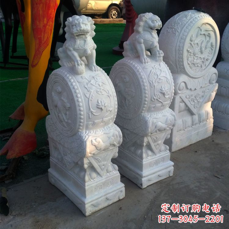 宁夏仿古门墩石雕塑,让您的家园更加精致
