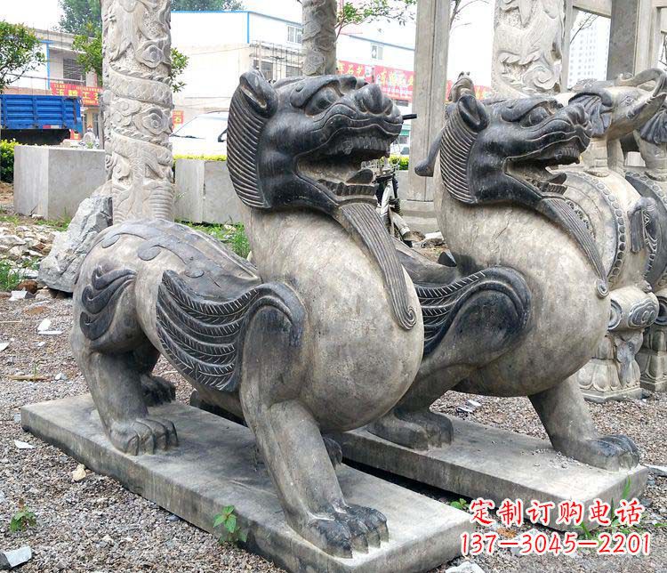 宁夏工艺精湛的仿古貔貅门口招财石雕