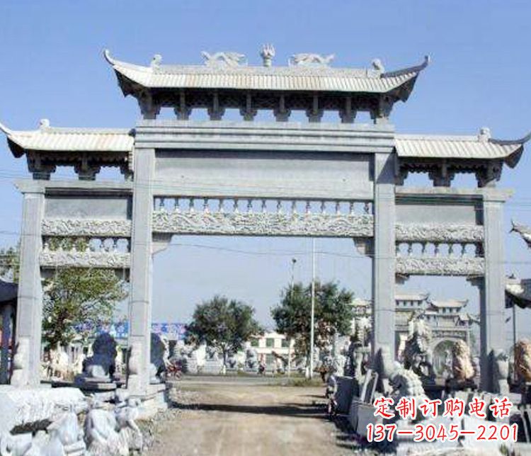 宁夏仿古牌坊石雕精美定制