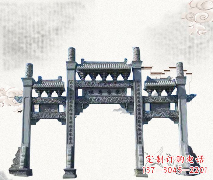 宁夏精美仿古牌坊雕塑
