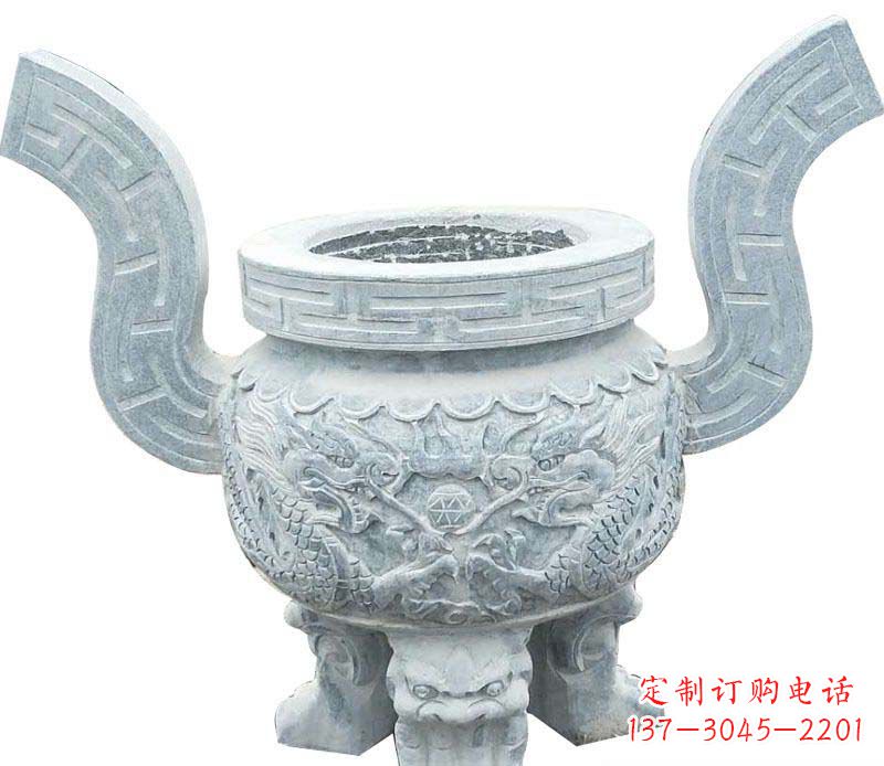 宁夏精美仿古香炉石雕