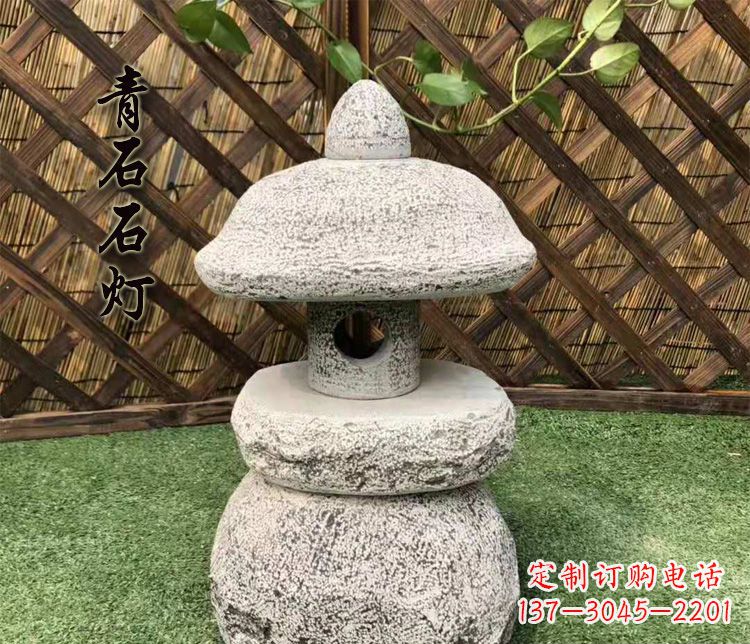 宁夏精美仿古石灯公园照明灯石雕