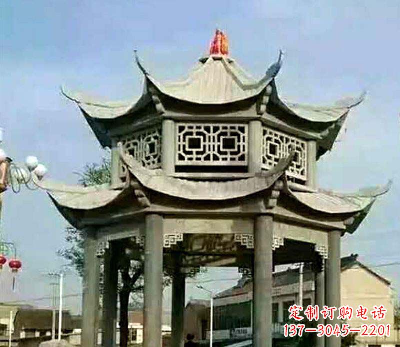宁夏精美仿古石凉亭雕塑