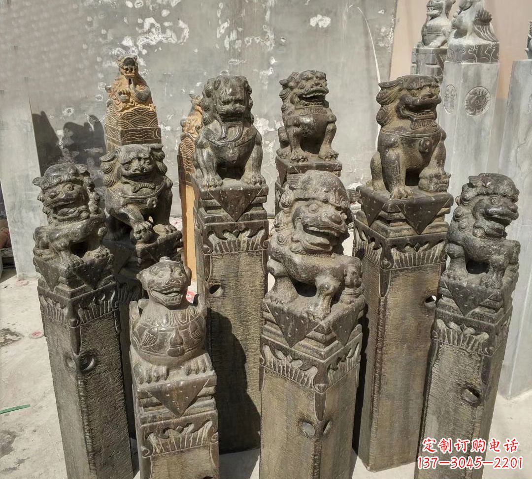 宁夏仿古马雕塑,高端定制艺术石雕