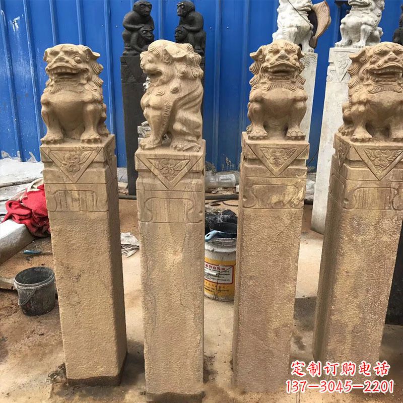 宁夏仿古拴马桩石雕塑——傅雕你的精美时光