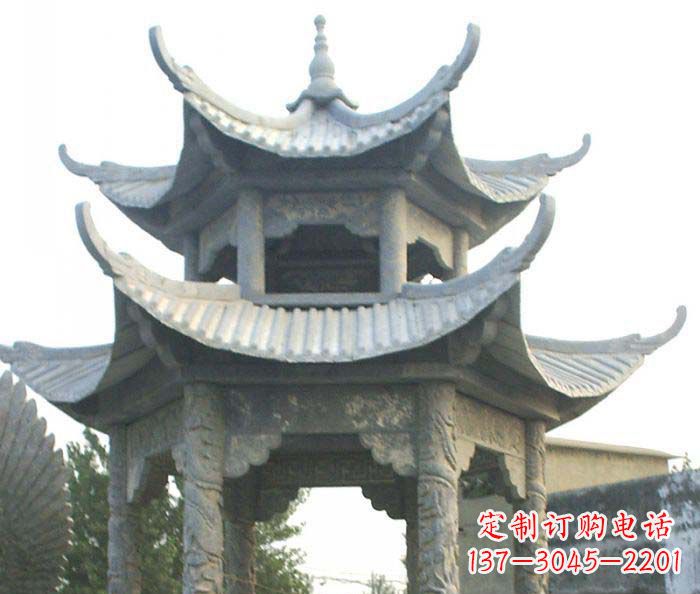 宁夏仿古双层石雕凉亭