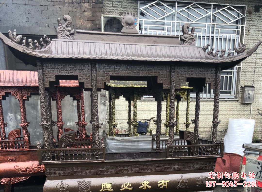 宁夏精美仿古铜香炉雕塑