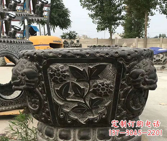 宁夏仿古招财石雕水缸