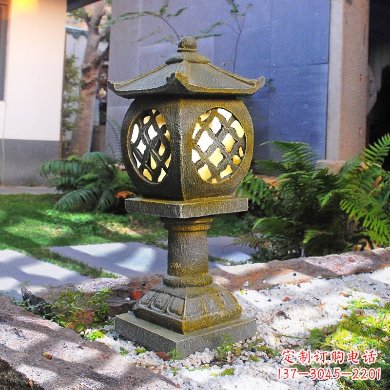 宁夏仿古庭院石雕灯笼,精美雕刻点亮家园
