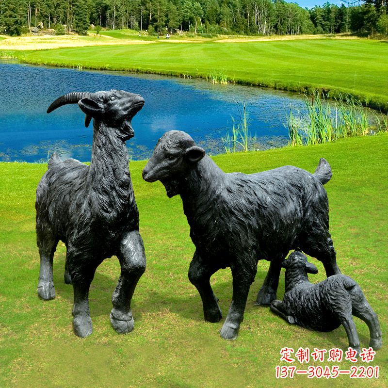 宁夏 雕刻经典,匠心独具,黑山羊雕塑