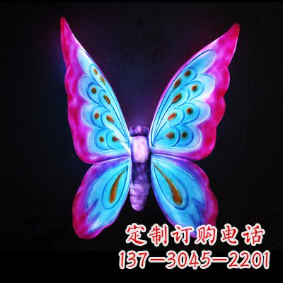 宁夏完美粉色蝴蝶雕塑