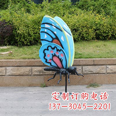 宁夏蓝色大号蝴蝶雕塑