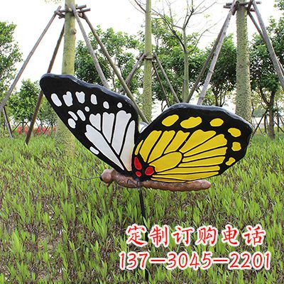 宁夏 黄白黑款蝴蝶雕塑