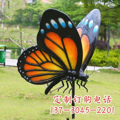 宁夏黄色蝴蝶雕塑