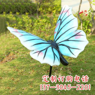宁夏浅蓝白色蝴蝶雕塑