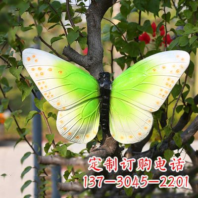 宁夏浅绿色蝴蝶雕塑