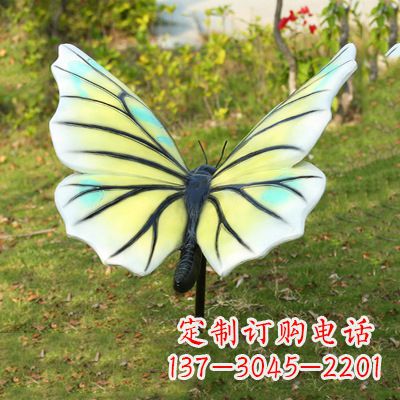 宁夏色彩丰富的仿真蝴蝶雕塑