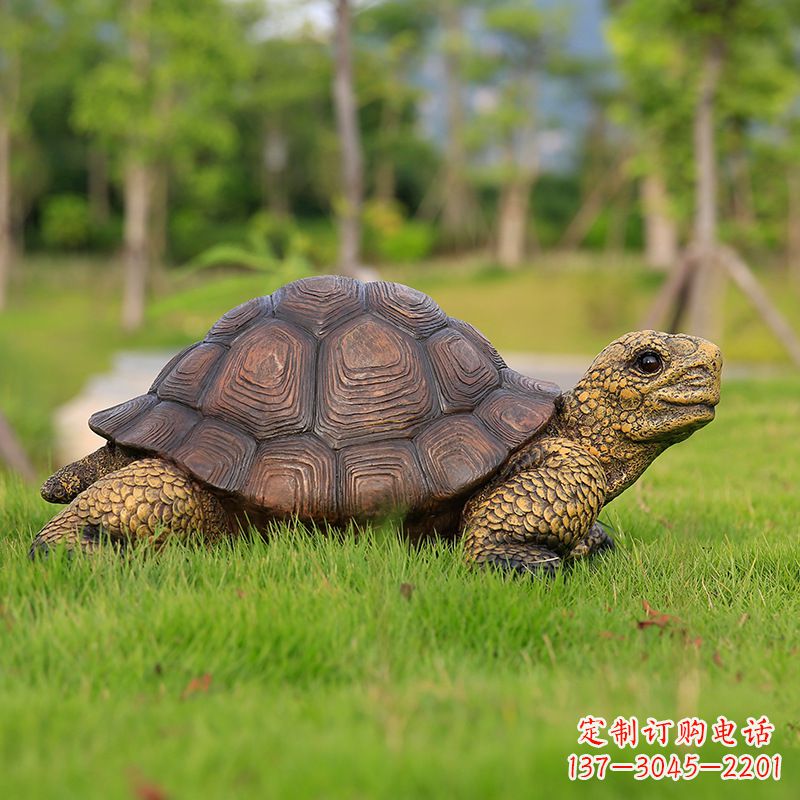 宁夏玻璃钢乌龟雕塑草坪摆件