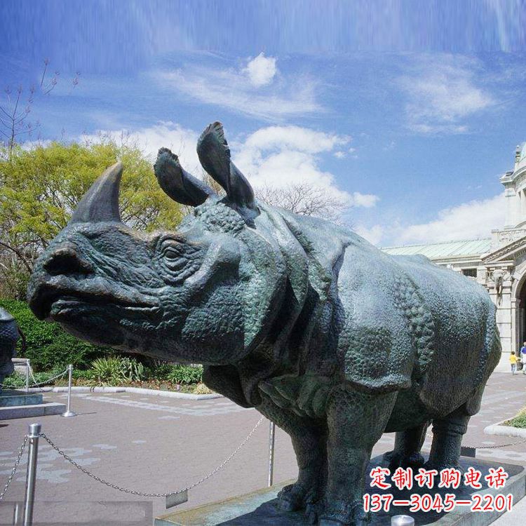 宁夏高端犀牛铜雕艺术品