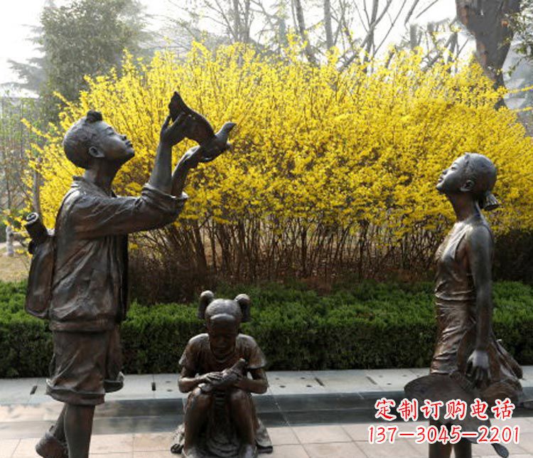 宁夏精致可爱的儿童铜雕