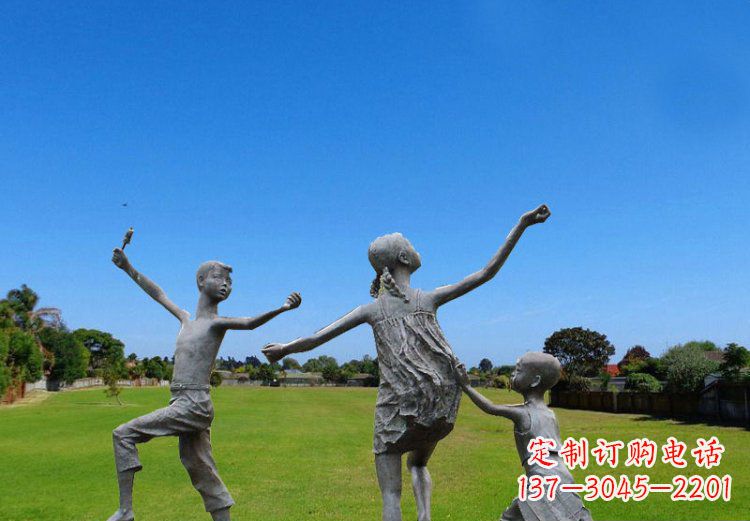 宁夏精美儿童铜雕