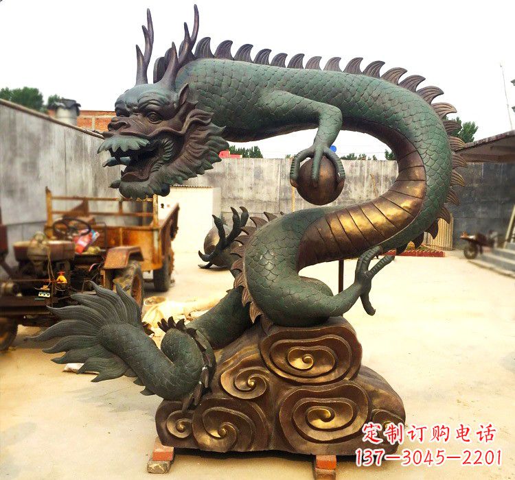 宁夏精致铜雕飞龙珠