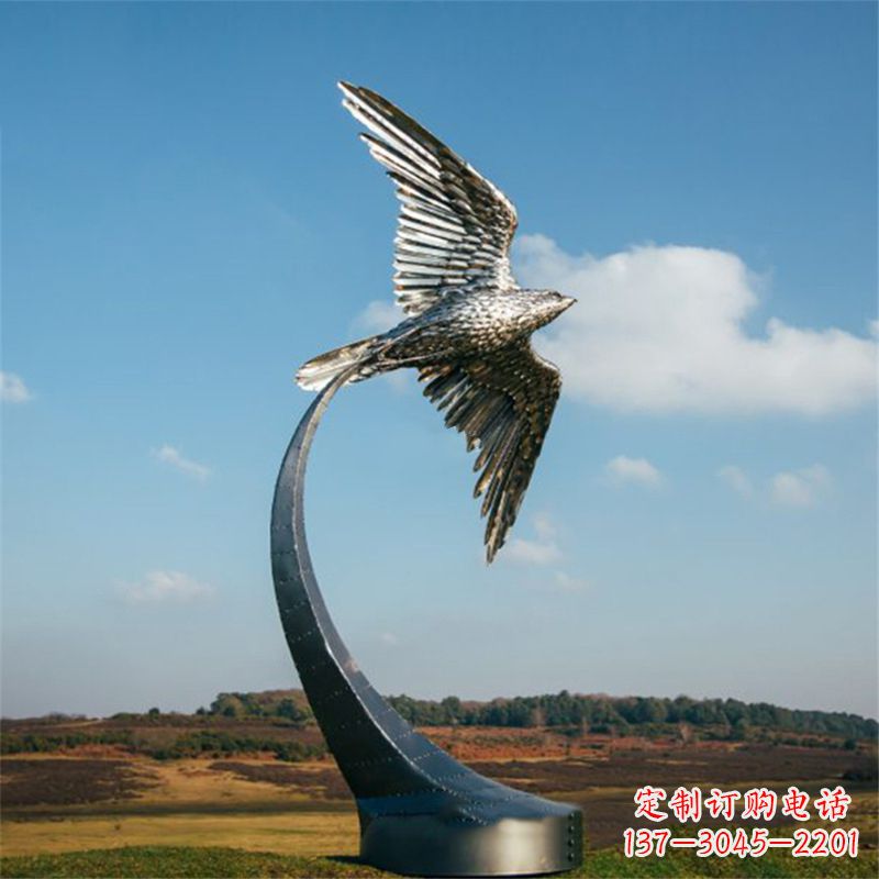 宁夏不锈钢老鹰雕塑