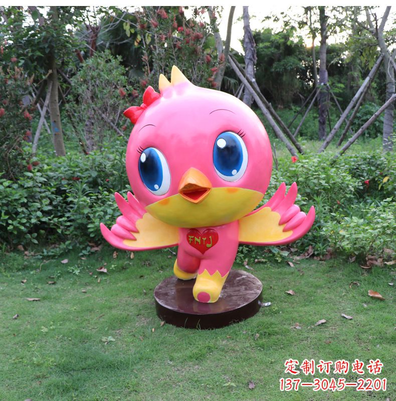 宁夏玻璃钢卡通鸽子雕塑