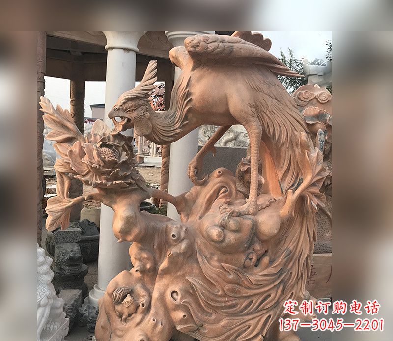宁夏精美凤凰石雕