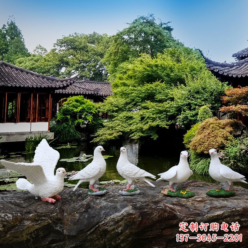 宁夏令人惊艳的鸽子雕塑